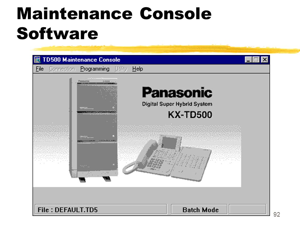 panasonic kx-td500 maintenance console